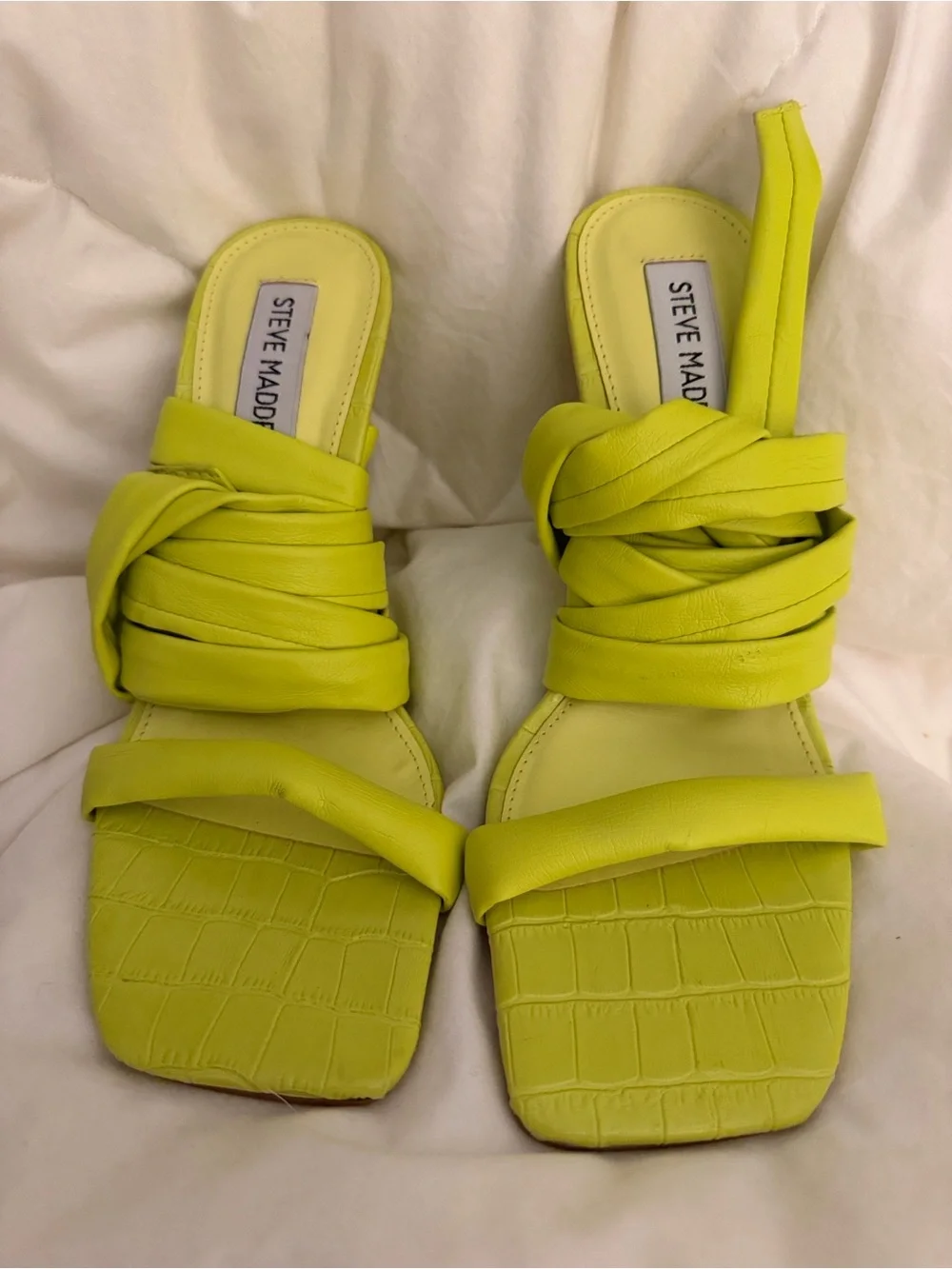 Steve Madden Neon Lace Up Heels